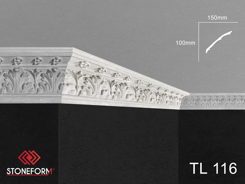 Taklist TL116_100x150mm_stoneform_gips_stuckaturer