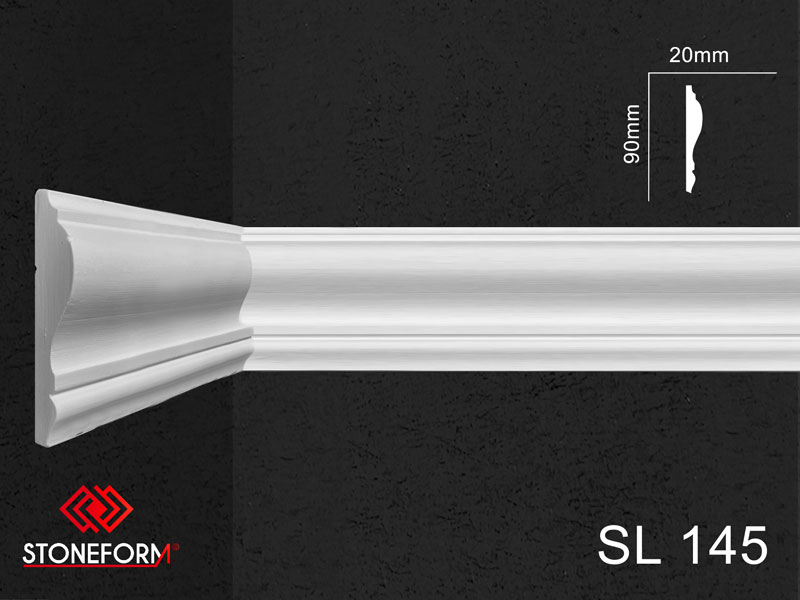 Spegellister-SL145_90x20mm_stoneform_ab_produkter_gips_stuckaturer_stockholm