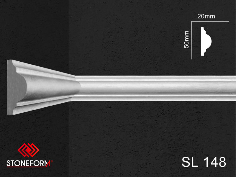 Spegellister-SL148_50x20mm_stoneform_ab_produkter_gips_stuckaturer_stockholm